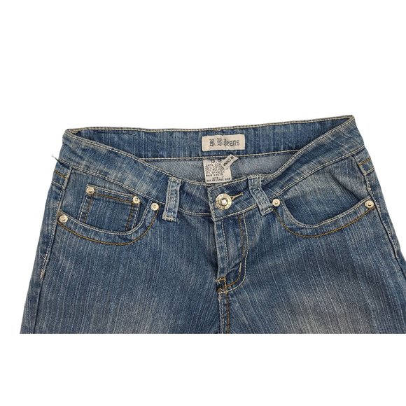 New BB Jeans Denim Capri Size 7 New Rhinestone - Picture 4 of 8